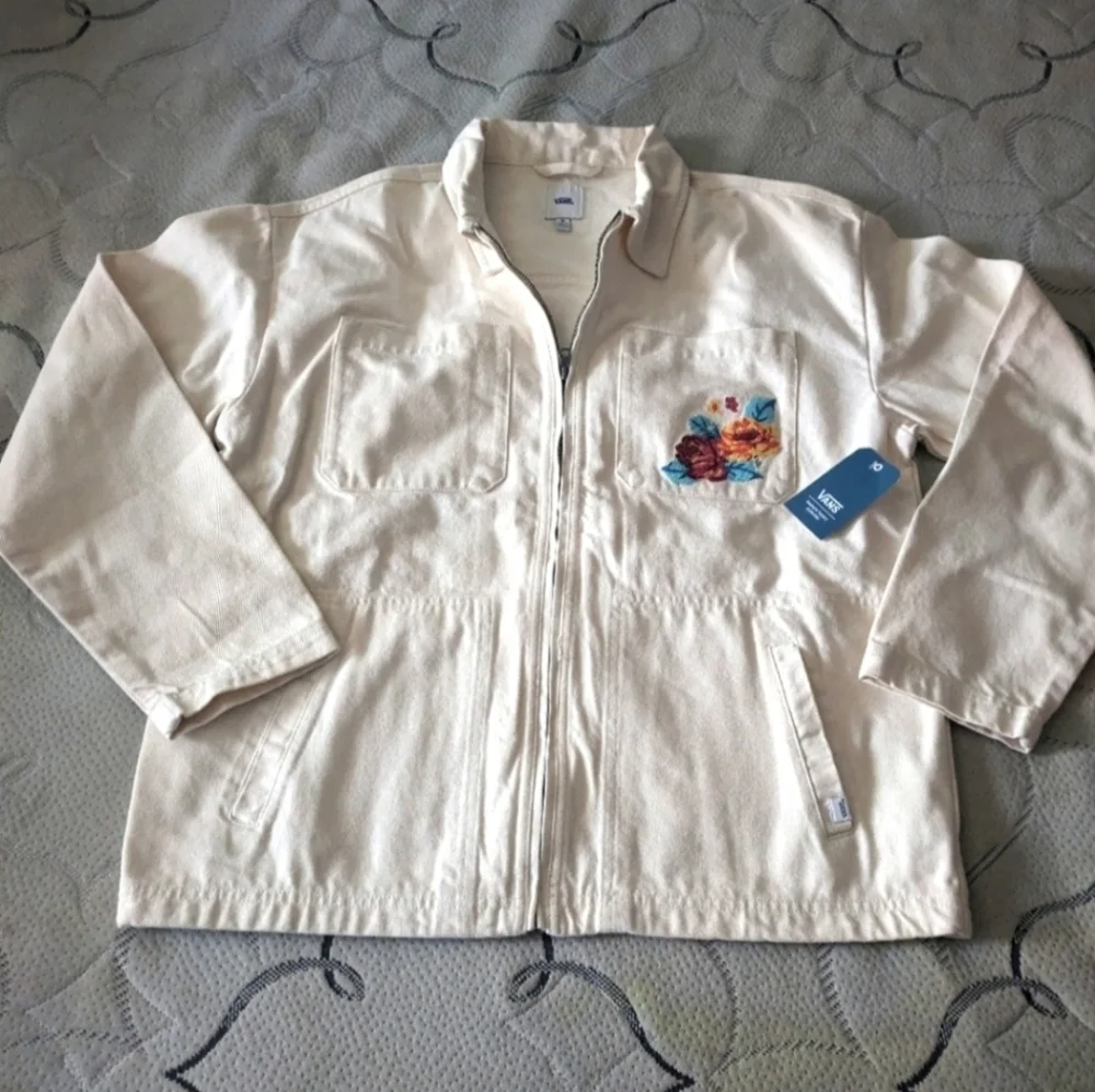 Vans Anaheim Factory Collection Women Medium Needlepoint Jacket Floral 102025 - Picture 4 of 13